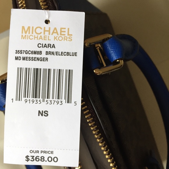 NWT MICHAEL KORS MEDIUM CIARA BLUE SATCHEL BAG - Picture 5 of 7